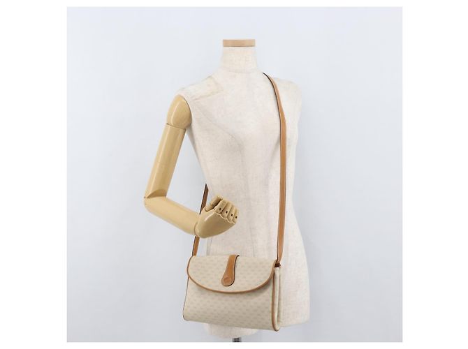 Gucci Borsa a Spalla Micro GG Supreme in PVC Avorio Oro 004 14 1923 Auth 176849 D'oro Crudo - vista 23