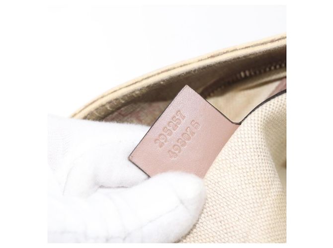 Gucci Bolsa de Ombro GG Supreme PVC Rosa Dourado 295257 Auth ep14460 - vista 12