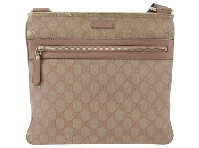 Gucci Bolsa de Ombro GG Supreme PVC Rosa Dourado 295257 Auth ep14460 - vista 13