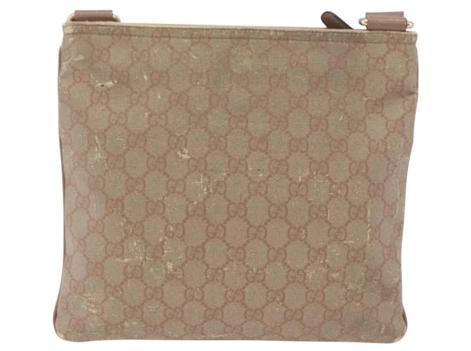 Gucci Bolsa de Ombro GG Supreme PVC Rosa Dourado 295257 Auth ep14460 - vista 2