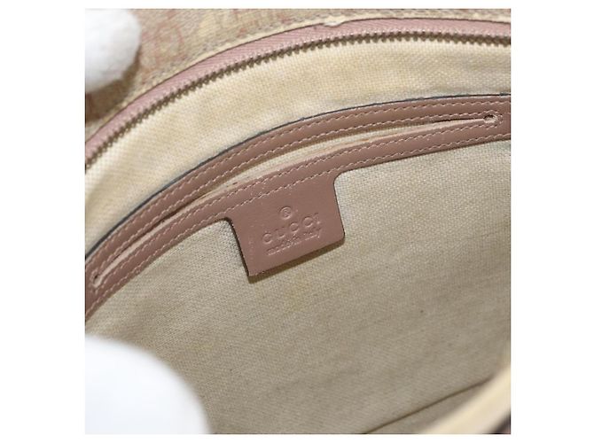Gucci Bolsa de Ombro GG Supreme PVC Rosa Dourado 295257 Auth ep14460 - vista 20