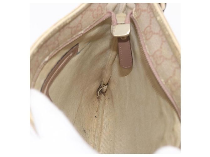 Gucci Bolsa de Ombro GG Supreme PVC Rosa Dourado 295257 Auth ep14460 - vista 21
