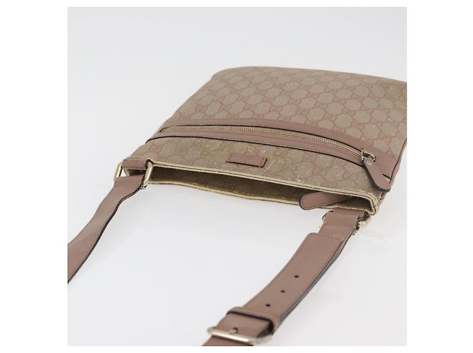 Gucci Bolsa de Ombro GG Supreme PVC Rosa Dourado 295257 Auth ep14460 - vista 6