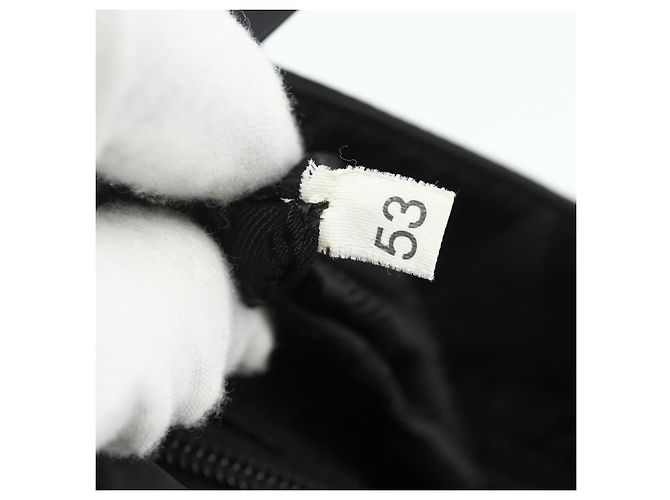 PRADA Borsa a mano con catena in nylon nero Auth 176700 - vista 12