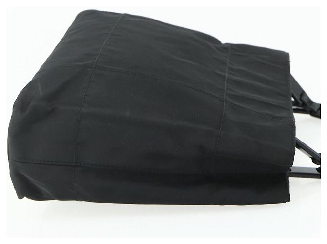 PRADA Borsa a mano con catena in nylon nero Auth 176700 - vista 4