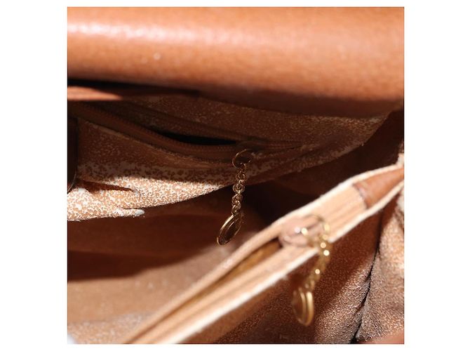 Borsa a mano in pelle Gucci Bamboo marrone oro 002 0260 Auth ep14319 D'oro - vista 21