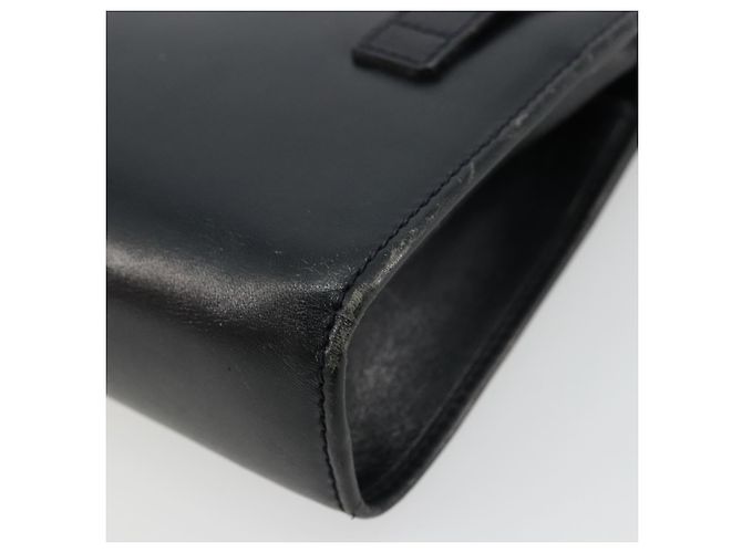 Borsa a Spalla Gancini in Pelle Salvatore Ferragamo Blu Navy Oro Auth 177157 D'oro - vista 15