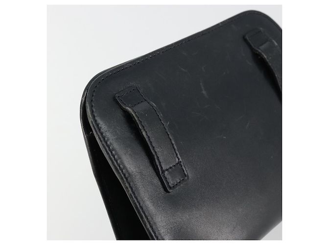 Borsa a Spalla Gancini in Pelle Salvatore Ferragamo Blu Navy Oro Auth 177157 D'oro - vista 8