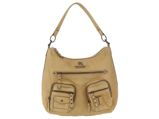 Borsa a spalla in pelle beige BURBERRY Blue Label Auth ep14455 - vista 13