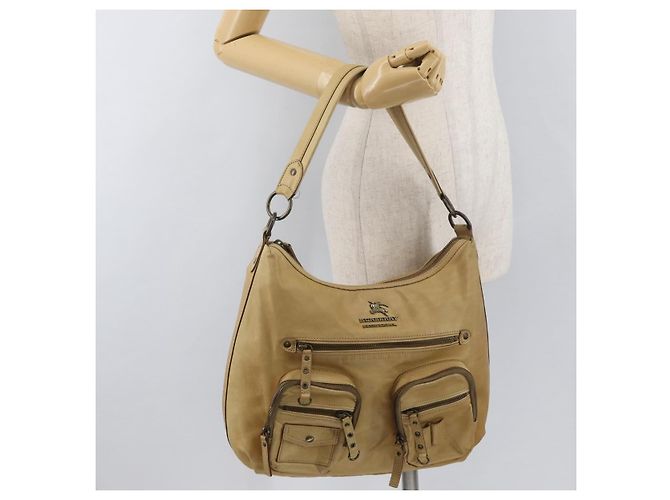 Borsa a spalla in pelle beige BURBERRY Blue Label Auth ep14455 - vista 22