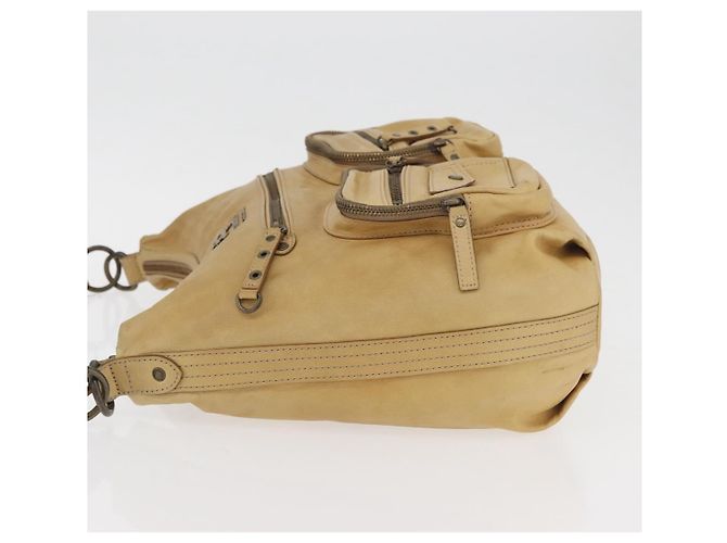 Borsa a spalla in pelle beige BURBERRY Blue Label Auth ep14455 - vista 4
