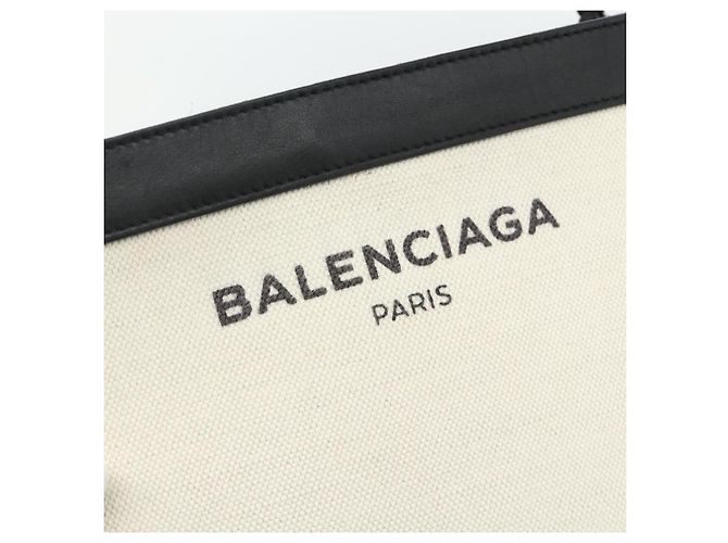 Borsa a Spalla BALENCIAGA in Tela Nera e Bianca 339937 Auth ka4118 Nero Bianco - vista 17