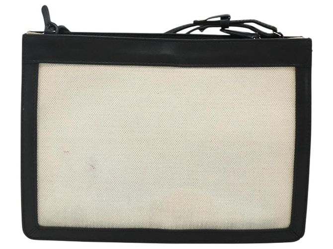 Borsa a Spalla BALENCIAGA in Tela Nera e Bianca 339937 Auth ka4118 Nero Bianco - vista 2