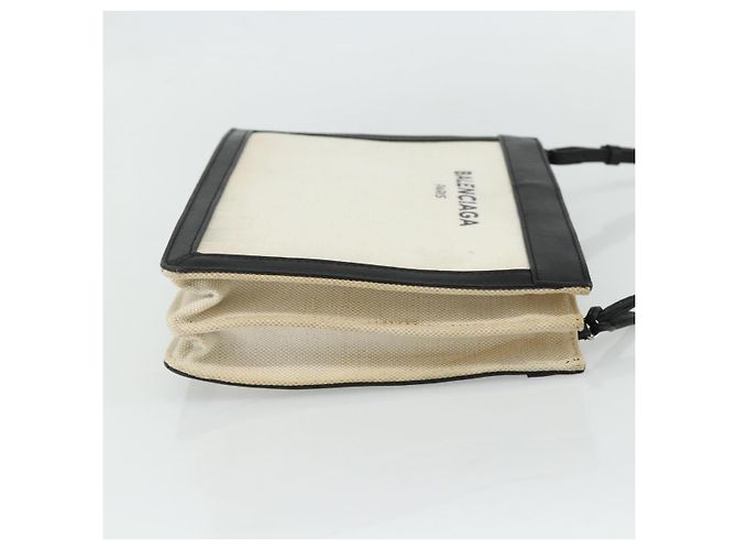 Borsa a Spalla BALENCIAGA in Tela Nera e Bianca 339937 Auth ka4118 Nero Bianco - vista 4