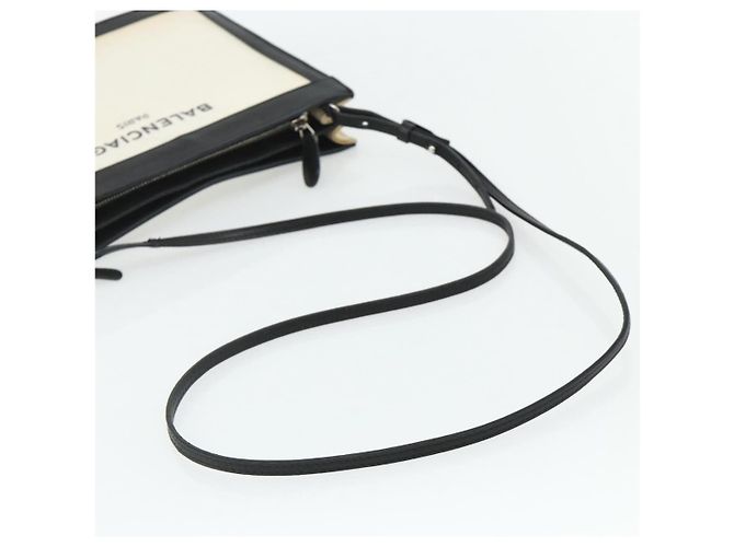 Borsa a Spalla BALENCIAGA in Tela Nera e Bianca 339937 Auth ka4118 Nero Bianco - vista 7