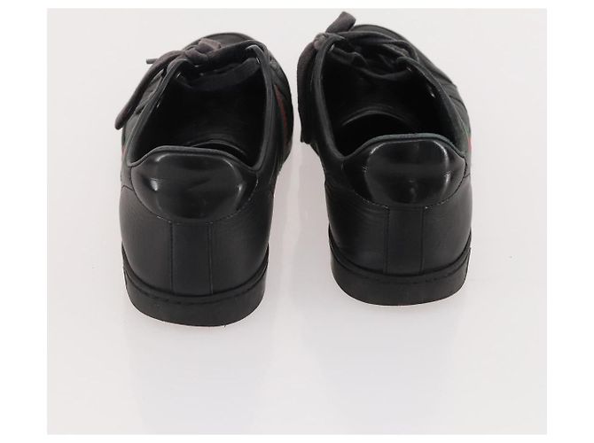 GUCCI Schuhe aus Wildleder 3 Set Schwarz Khaki Weiß Auth 174777 - Ansicht 11