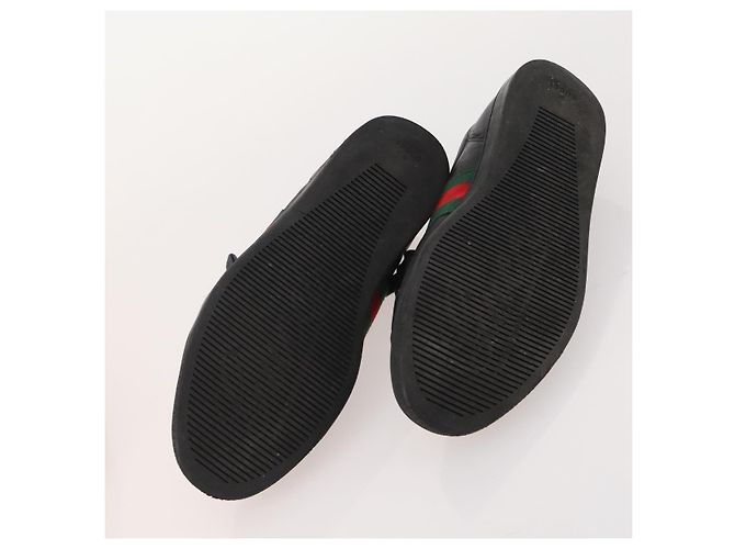GUCCI Schuhe aus Wildleder 3 Set Schwarz Khaki Weiß Auth 174777 - Ansicht 13