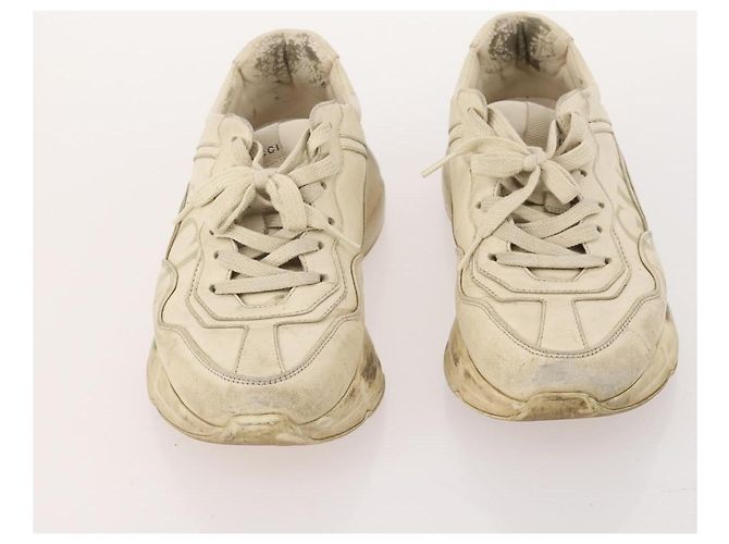 GUCCI Schuhe aus Wildleder 3 Set Schwarz Khaki Weiß Auth 174777 - Ansicht 6