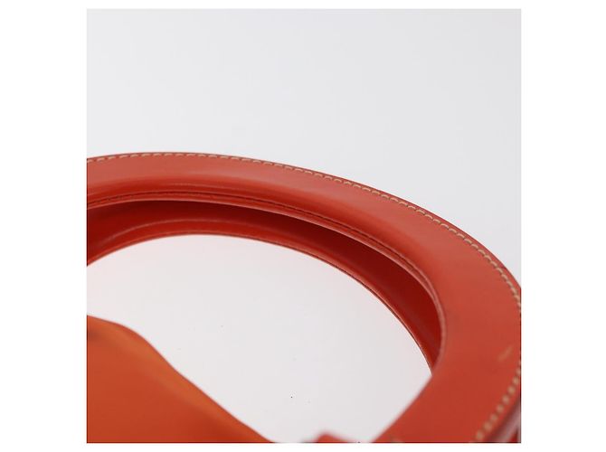 PRADA Bolso de mano de nailon 2 vías naranja plata Auth ti3826 - vista 14