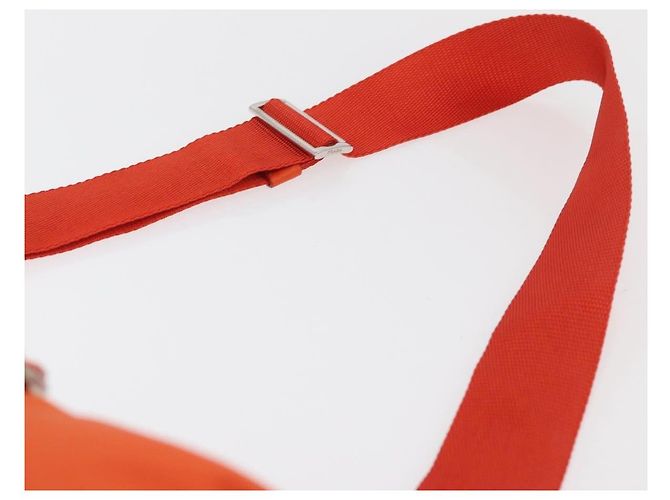 PRADA Bolso de mano de nailon 2 vías naranja plata Auth ti3826 - vista 15