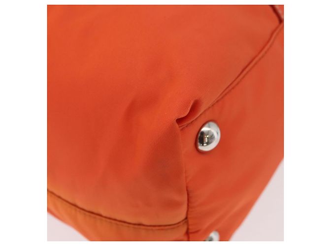 PRADA Bolso de mano de nailon 2 vías naranja plata Auth ti3826 - vista 18