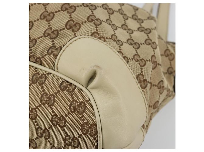 Gucci Borsa a mano GG Canvas 2way Beige Oro 247902 Auth 176270 D'oro - vista 16