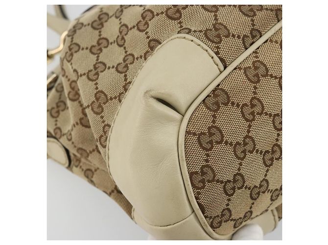 Gucci Borsa a mano GG Canvas 2way Beige Oro 247902 Auth 176270 D'oro - vista 17
