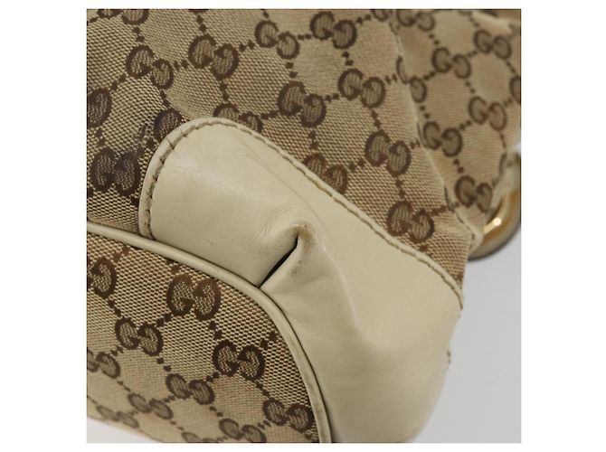 Gucci Borsa a mano GG Canvas 2way Beige Oro 247902 Auth 176270 D'oro - vista 18