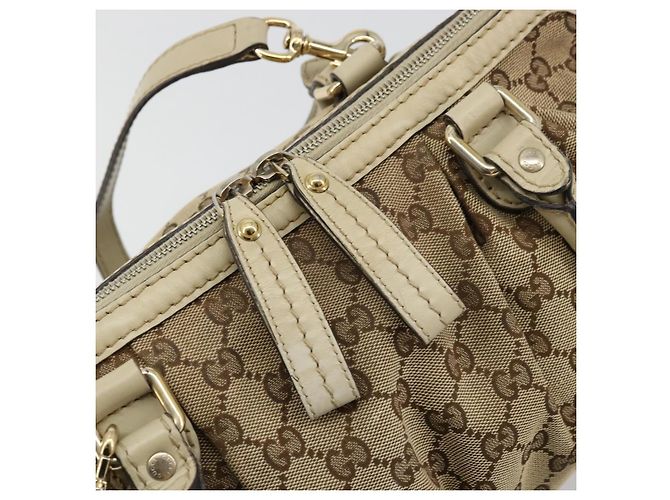 Gucci Borsa a mano GG Canvas 2way Beige Oro 247902 Auth 176270 D'oro - vista 20