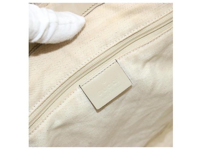 Gucci Borsa a mano GG Canvas 2way Beige Oro 247902 Auth 176270 D'oro - vista 21