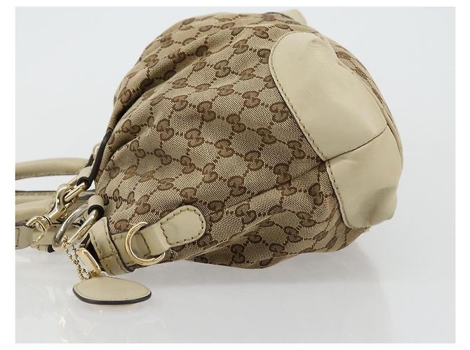 Gucci Borsa a mano GG Canvas 2way Beige Oro 247902 Auth 176270 D'oro - vista 4