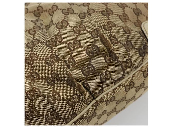 Gucci Borsa a mano GG Canvas 2way Beige Oro 247902 Auth 176270 D'oro - vista 9