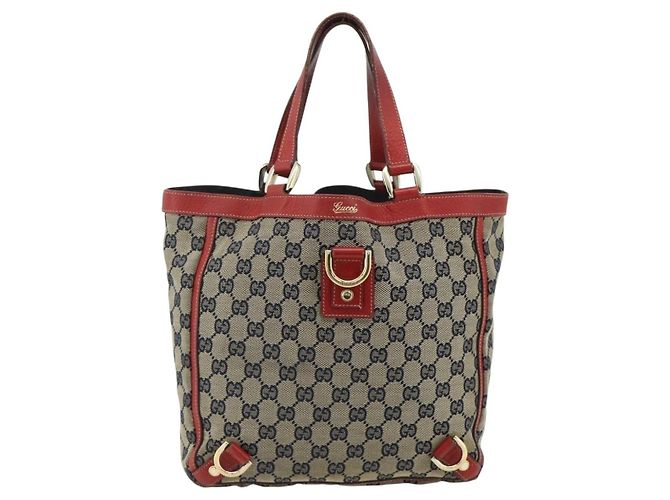 Borsa Abbey in tela GG Gucci beige e oro 130739 Auth 177438 D'oro - vista 13
