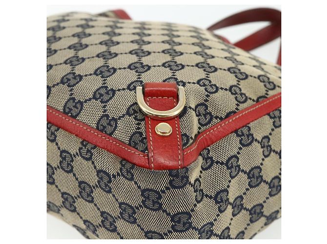 Borsa Abbey in tela GG Gucci beige e oro 130739 Auth 177438 D'oro - vista 15