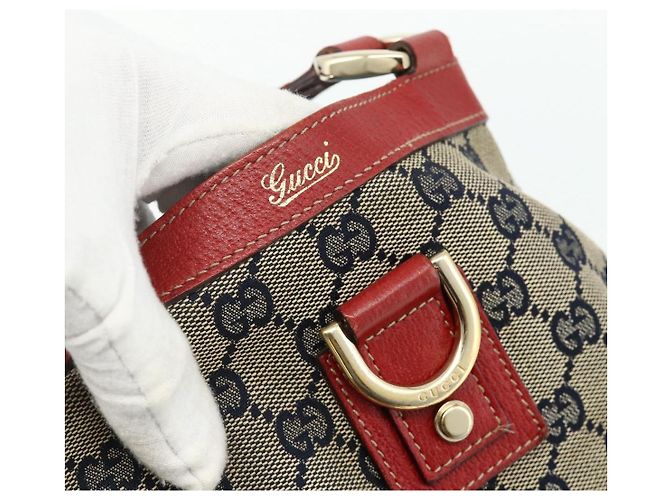 Borsa Abbey in tela GG Gucci beige e oro 130739 Auth 177438 D'oro - vista 17