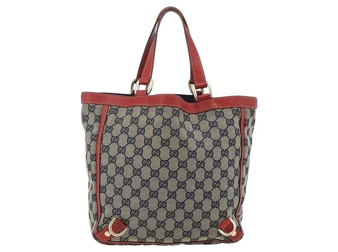 Borsa Abbey in tela GG Gucci beige e oro 130739 Auth 177438 D'oro - vista 2
