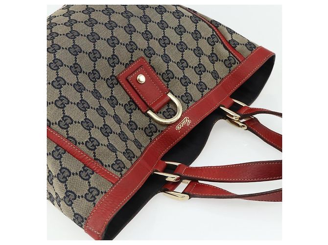 Borsa Abbey in tela GG Gucci beige e oro 130739 Auth 177438 D'oro - vista 6