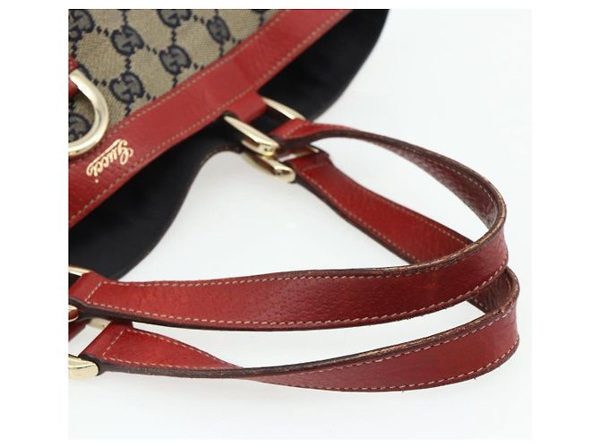 Borsa Abbey in tela GG Gucci beige e oro 130739 Auth 177438 D'oro - vista 7