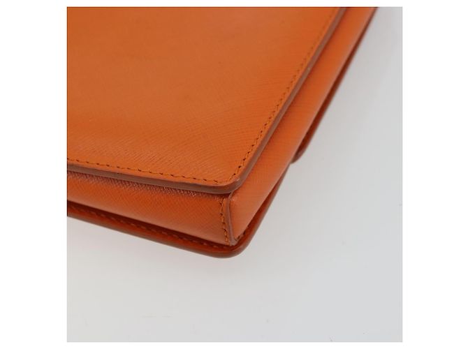 Borsa a Spalla Vala Chain in Pelle Arancione Oro Auth BA12335 di Salvatore Ferragamo - vista 15