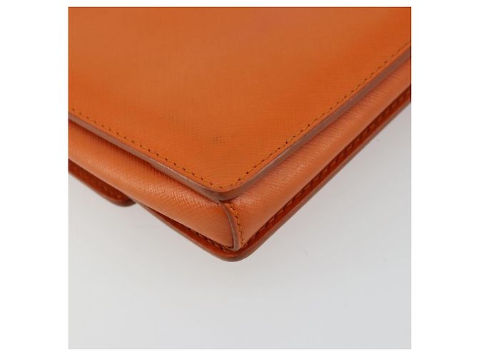 Borsa a Spalla Vala Chain in Pelle Arancione Oro Auth BA12335 di Salvatore Ferragamo - vista 16