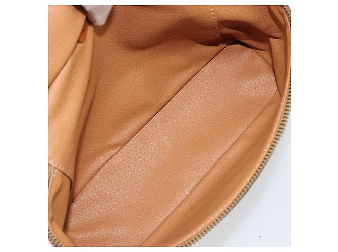 Céline Borsa a mano Vanity in tela Macadam CELINE in pelle PVC marrone e oro Auth ep14305 D'oro - vista 11