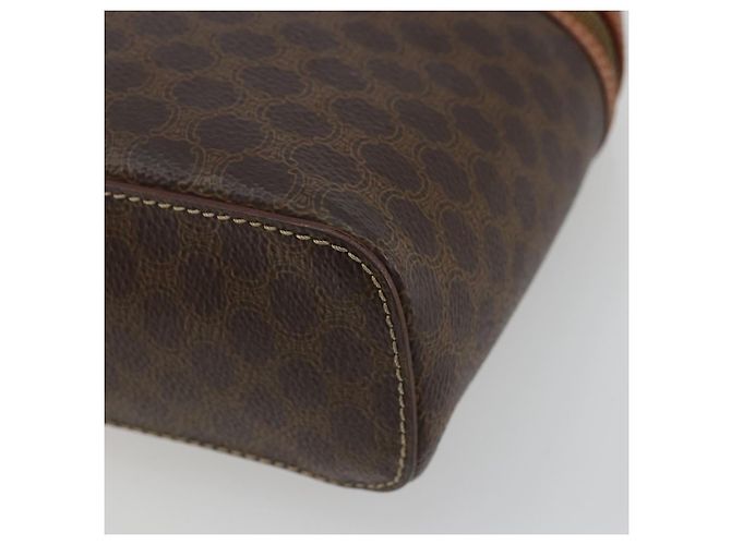 Céline Borsa a mano Vanity in tela Macadam CELINE in pelle PVC marrone e oro Auth ep14305 D'oro - vista 14