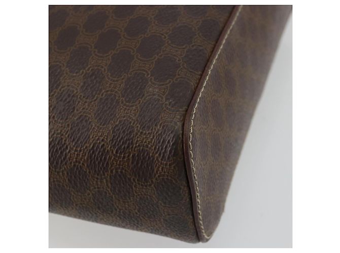 Céline Borsa a mano Vanity in tela Macadam CELINE in pelle PVC marrone e oro Auth ep14305 D'oro - vista 15