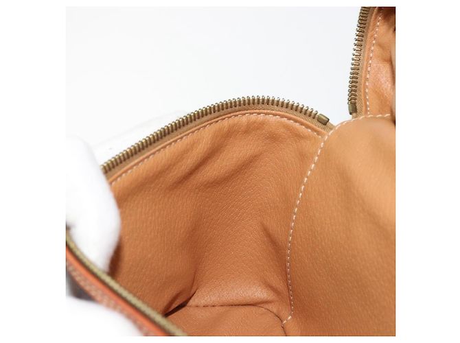 Céline Borsa a mano Vanity in tela Macadam CELINE in pelle PVC marrone e oro Auth ep14305 D'oro - vista 20
