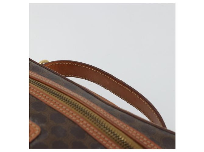 Céline Borsa a mano Vanity in tela Macadam CELINE in pelle PVC marrone e oro Auth ep14305 D'oro - vista 8
