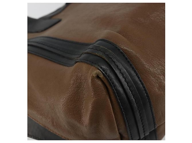 Chloé Borsa Tote in Pelle Marrone Oro Auth bs34603 D'oro - vista 16