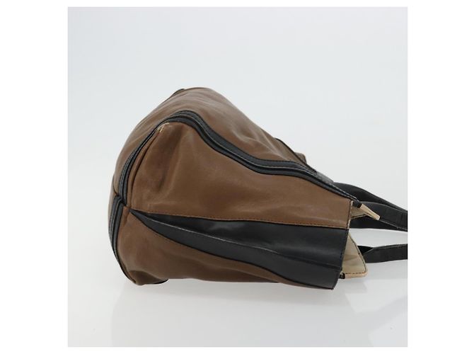 Chloé Borsa Tote in Pelle Marrone Oro Auth bs34603 D'oro - vista 3