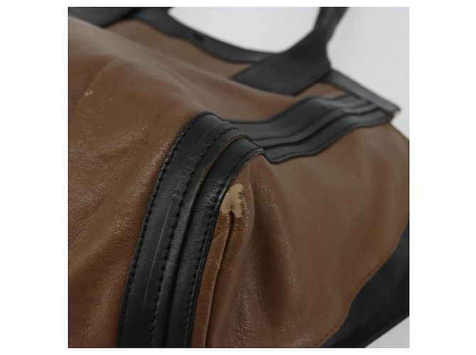 Chloé Borsa Tote in Pelle Marrone Oro Auth bs34603 D'oro - vista 9
