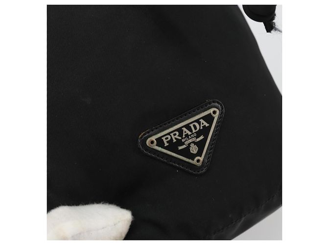 Pochette PRADA in nylon nero argento autentica bs34472 - vista 17