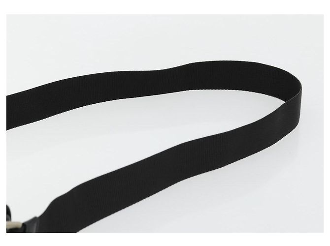 Bolsa de Ombro PRADA em Nylon Preto Prata Autêntica bs34675 - vista 14